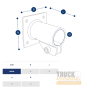 Support tube aile de roue DOMAR DK8216 - TDCA1682