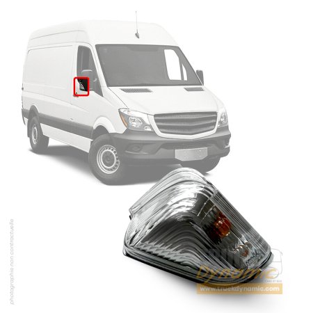 Clignotant De Rétroviseur Gauche Pour Mercedes Sprinter 2019-2025 - Pièce De Rechange Côté Conducteur