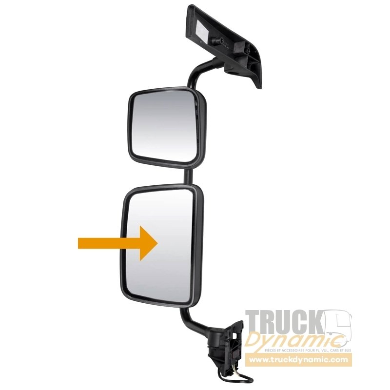 TarosTrade Glace De Rétroviseur Partie Supérieure Gauche - Opel Movano / Renault Master